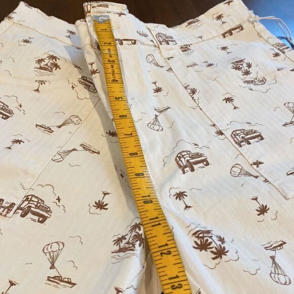 mutual weave Mens Chino Fatigue Shorts Tropical Print Size 38 - Picture 9 of 12